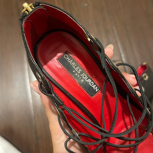 Black Charles Jourdan Heels - Picture 5 of 7